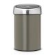 TOUCHBIN-3L Plastic Bucket Platinum / Matt Steel Lid