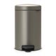 NewIcon Pedal Bin - 12 litre - Platinum