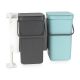 Sort & Go Built-in Bin - 2 x 12 litre - Grey & Mint