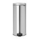 NewIcon Pedal Bin - 30 litre - Matt Steel Fingerprint Proof