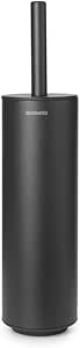 Brabantia - Mindset Toilet Brush & Holder - Hygienic Silicone Brush - Cleans Under the Rim - Protective Steel Handle - Corrosion Resistant - Bathroom Accessory - Infinite Grey - 42 x 11 x 9.6 cm