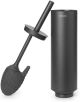 Brabantia - Mindset Toilet Brush & Holder - Hygienic Silicone Brush - Cleans Under the Rim - Protective Steel Handle - Corrosion Resistant - Bathroom Accessory - Infinite Grey - 42 x 11 x 9.6 cm