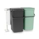 BUILT-IN BIN SORT&GO-2X12L - MINT/GREY