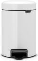 Brabantia 112126 Pedal Bin Newicon With Plastic Inner Bucket, 3 Litre White