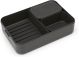 Brabantia - Make & Take Lunch Box Bento - Large - Removable Compartments for Food Separation - Lid with Clips - Suitable for Freezer - Dishwasher & Microwave Safe - Dark Grey - 25.5 x 16.7 x 6.2 cm