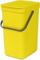Brabantia 109768 Sort & Go Waste Bin, 12L, Yellow