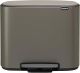 Brabantia 121067 Bo Pedal Bin Litre, Steel, Platinum, 3 X 11 L
