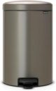 Brabantia 114045 Pedal Bin Newicon With Plastic Inner Bucket, 20 Litre - Platinum