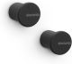 Brabantia - Mindset Towel Hooks - Ideal for Bathroom, Toilet or Kitchen - Holds Up to 2 kg - Corrosion Resistant - Fixing Materials Included - Set of 2 - Infinite Grey - 2.1 x 2.3 x 2.1 cm