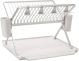 Brabantia Brabancia 139444 Fordouble Dish Drain Rack, Large Drainer Basket with Cutlery, Tray & Glass Hooks, Light Gray, Size 20.1 x Depth 16.5 x Height 12.4 inches (51 x 42 x 31.5 cm)