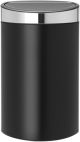 Brabantia Touch Bin With Plastic Inner Bucket, 40 L - Black With Matt Steel Fingerprint Proof Lid