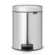 NewIcon Pedal Bin - 5 litre - Matt Steel