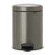 NewIcon Pedal Bin - 5 litre - Platinum
