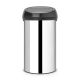 Touch Bin - 60 litre - Brilliant Steel- Matt Black Lid