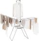 Brabantia HangOn Drying Rack, 25 metre with Hanging Rod, Matellic Grey - 22.5 kg Maximum Load - with Adjustable Wings, Child Lock and 8 Hanger Hooks - Drying Platform for Delicate Laundry