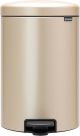 Brabantia NewIcon Pedal Bin 20L (Champagne) Soft-Closure Rubbish Bin with Removable Inner Bucket + Bin Bags