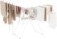 Brabantia HangOn Drying Rack, 25 metre, Fresh White - 2 Machine Loads - with Adjustable Height, Child Lock and 8 Hanger Hooks - Drying Platform for delicate Laundry