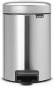 Brabantia Pedal Bin Newicon With Plastic Inner Bucket, Matt Steel Fingerprint Proof 3 L