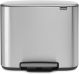 Brabantia Bo Pedal Bin Litre, Steel, Matt Steel Fingerprint Proof, 3 X 11 L