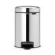 NewIcon Pedal Bin - 5 litre - Brilliant Steel