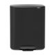 Bo Pedal Bin - Matt Black - 60 litre