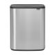 Bo Touch Bin - Matt Steel Fingerprint Proof - 60 litre