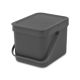 Sort & Go Waste Bin - 6 litre - Grey