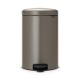NewIcon Pedal Bin - 5 litre - Platinum