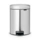 NewIcon Pedal Bin - 3 litre - Matt Steel Fingerprint Proof