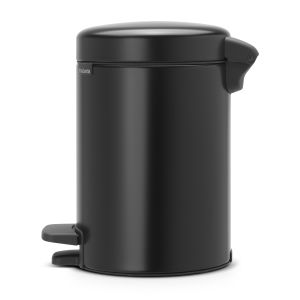 NewIcon Pedal Bin - 3 litre - Matt Black