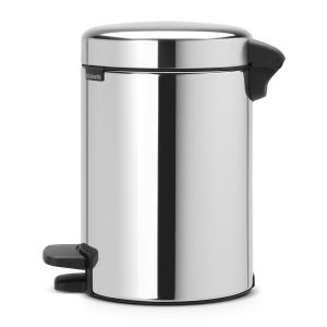 NewIcon Pedal Bin - 3 litre - Brilliant Steel
